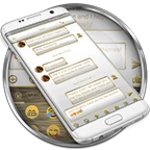 Logo of SMS Messages Frame White Gold android Application 