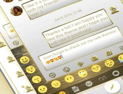 SMS Messages Frame White Gold android App screenshot 1