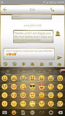 SMS Messages Frame White Gold android App screenshot 3