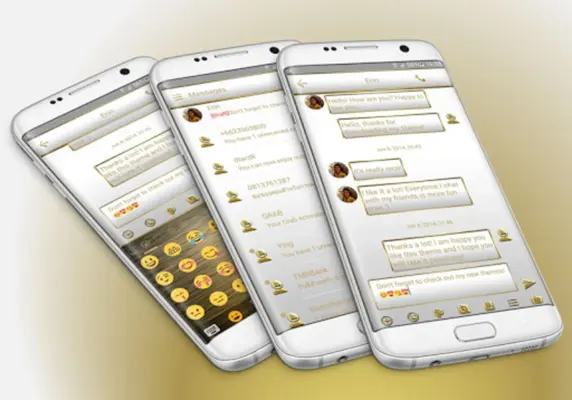 SMS Messages Frame White Gold android App screenshot 6